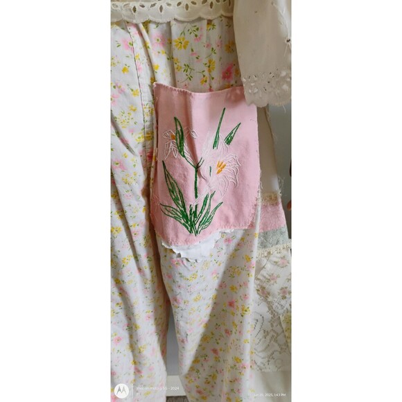 Floral Lace Trim Pajama Pants - Picture 5 of 9